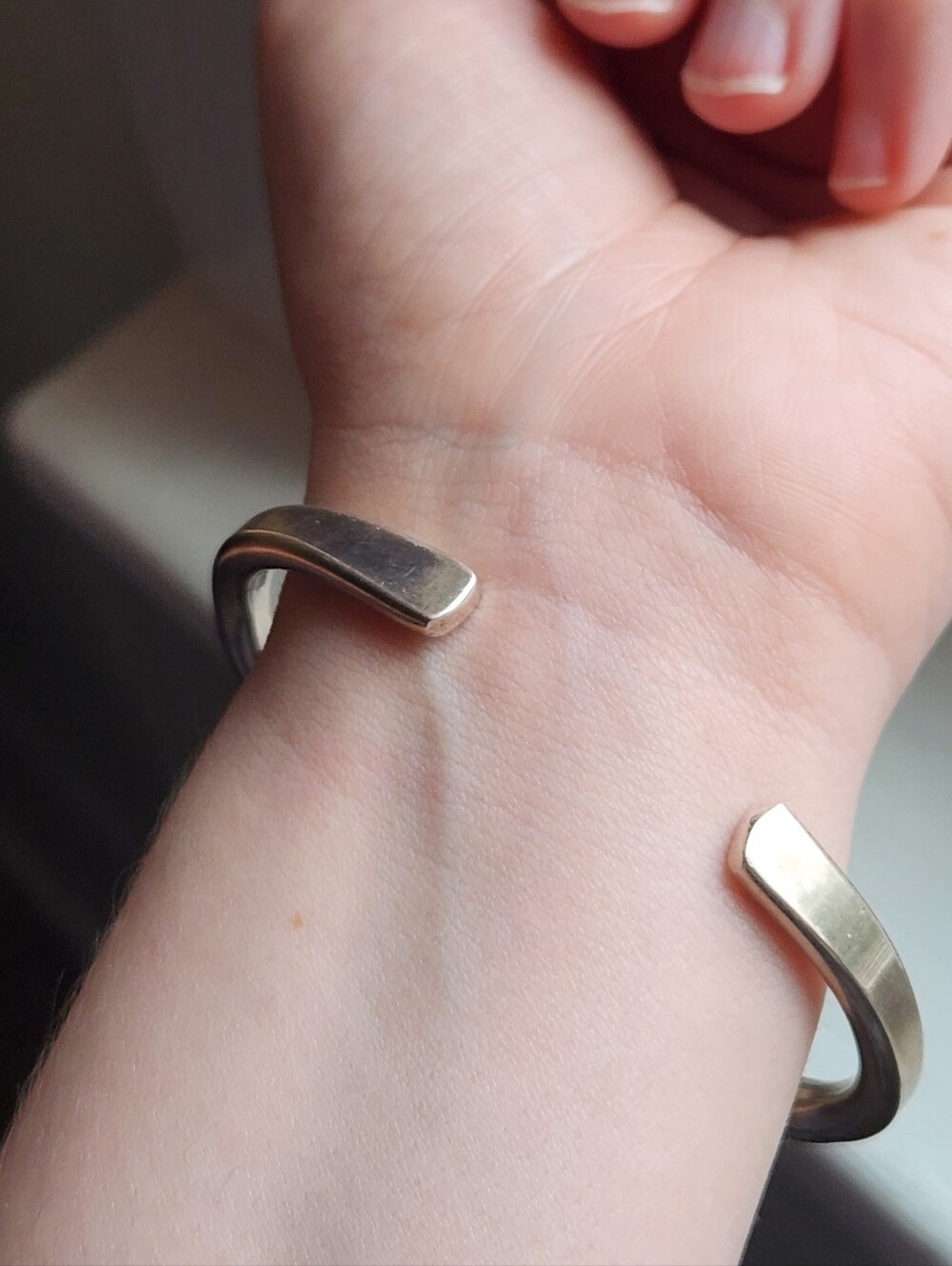 SIGNED TAHE STERLING NATIVE STAMPED CUFF BRACELET 6" - Picture 6 of 11